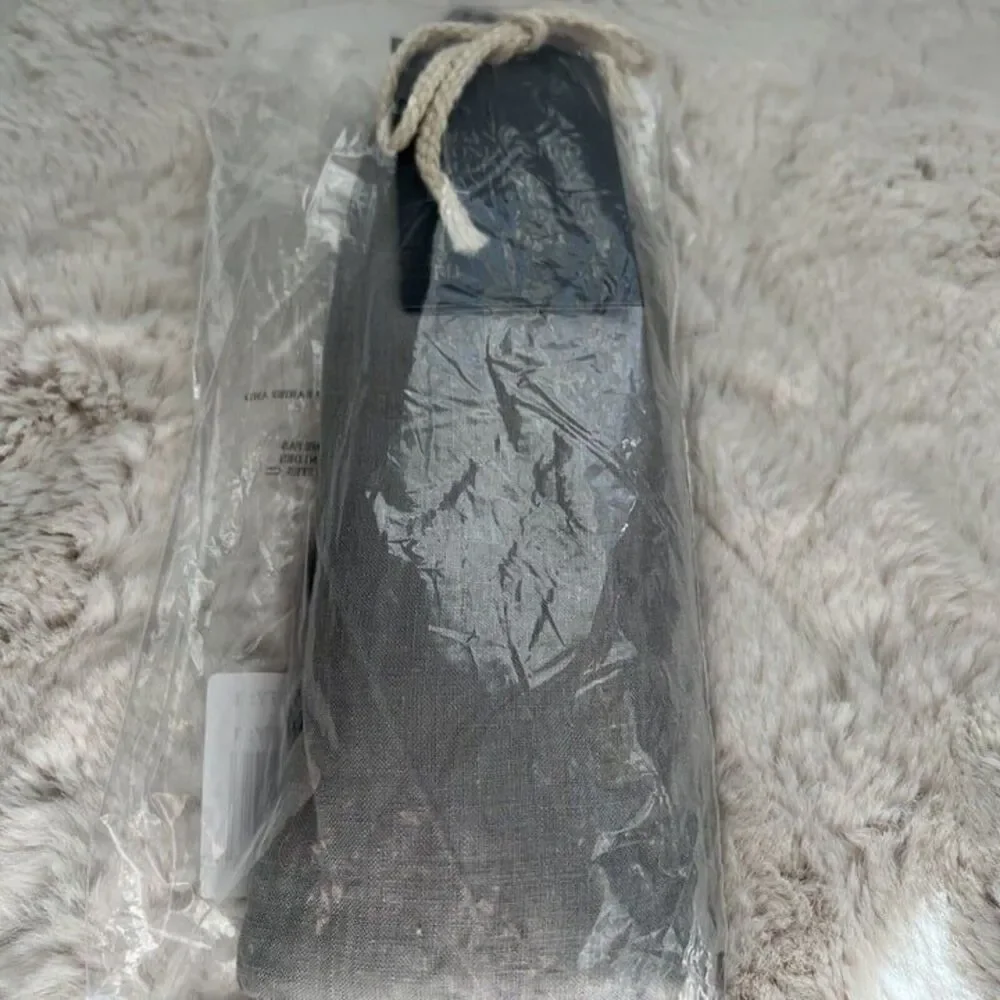 NWT RESTORATION HARDWARE Size Standard Stonewashed Belgian Flax Linen SHAM Fog 1